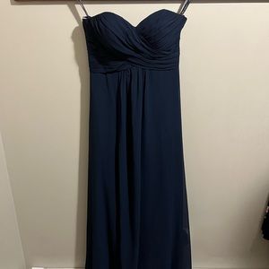 Navy Strapless Dress